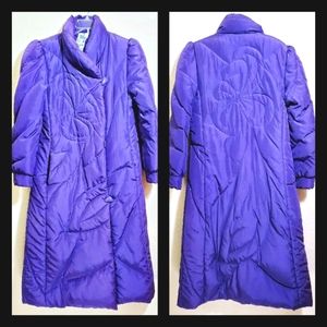 Vintage - J Gallery Long Length Purple Down Puffer Coat